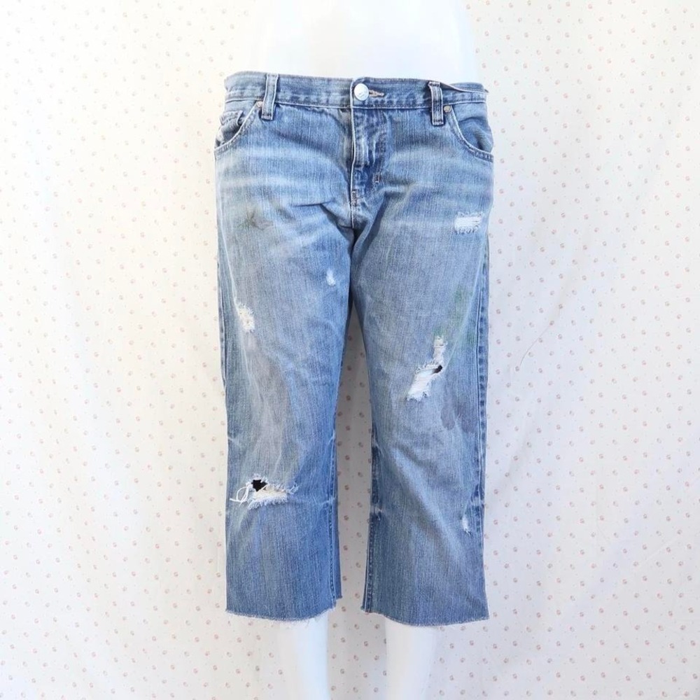 decree boyfriend capri jeans medium wash relaxed fit denim
